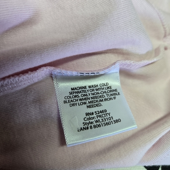 WHITE STAG | Long Sleeve Scoop Neck Tee in Pink sz S - Picture 5 of 5